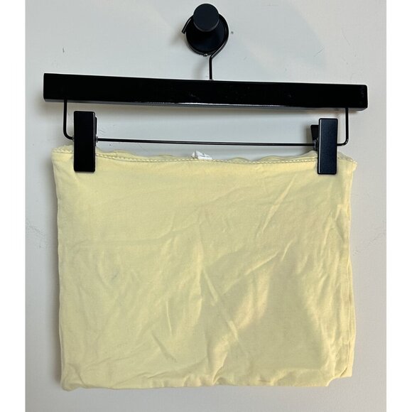 BP. Nordstrom Scallop Trim Tube Top in Pale Yellow Size Small - Picture 5 of 7